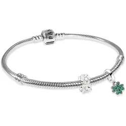 Pandora 68629 Damenarmband Silber Starter-Set Glücksbringer Bundle, 21 cm