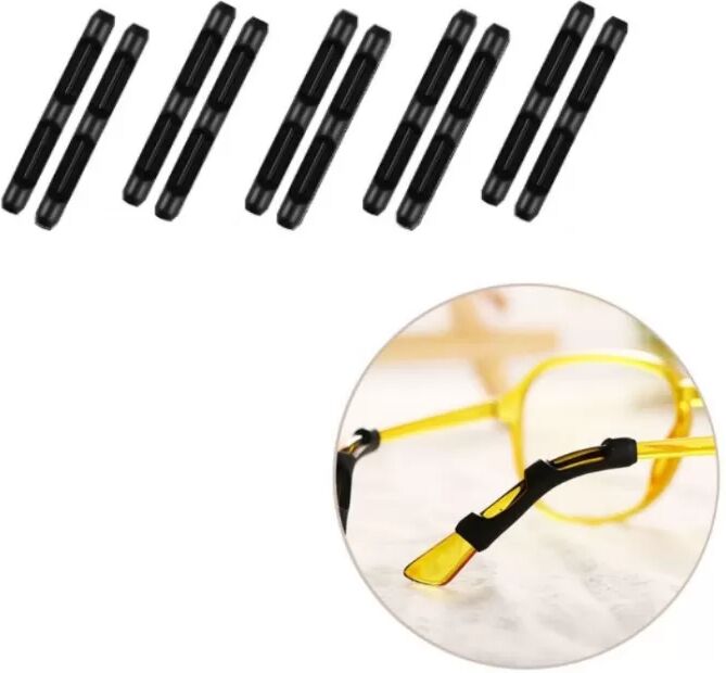 INF Support antidérapant pour lunettes en silicone - 5 paires