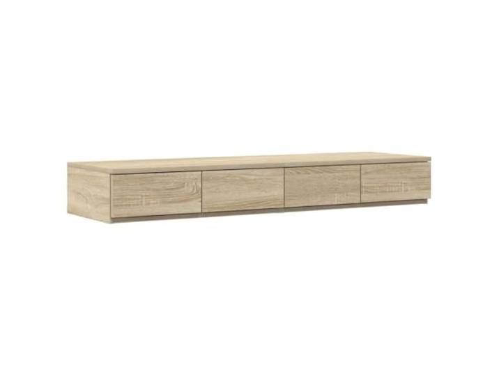 LMTYOENFG Bettschubladen 120x36,5x16,5 cm, 4 Schubfächer Sonoma-Eiche Vielseitige Aufbewahrung fürs Schlafzimmer, belastbar bis 100 kg und flexibel als Sitzbank oder Tritt nutzbar.