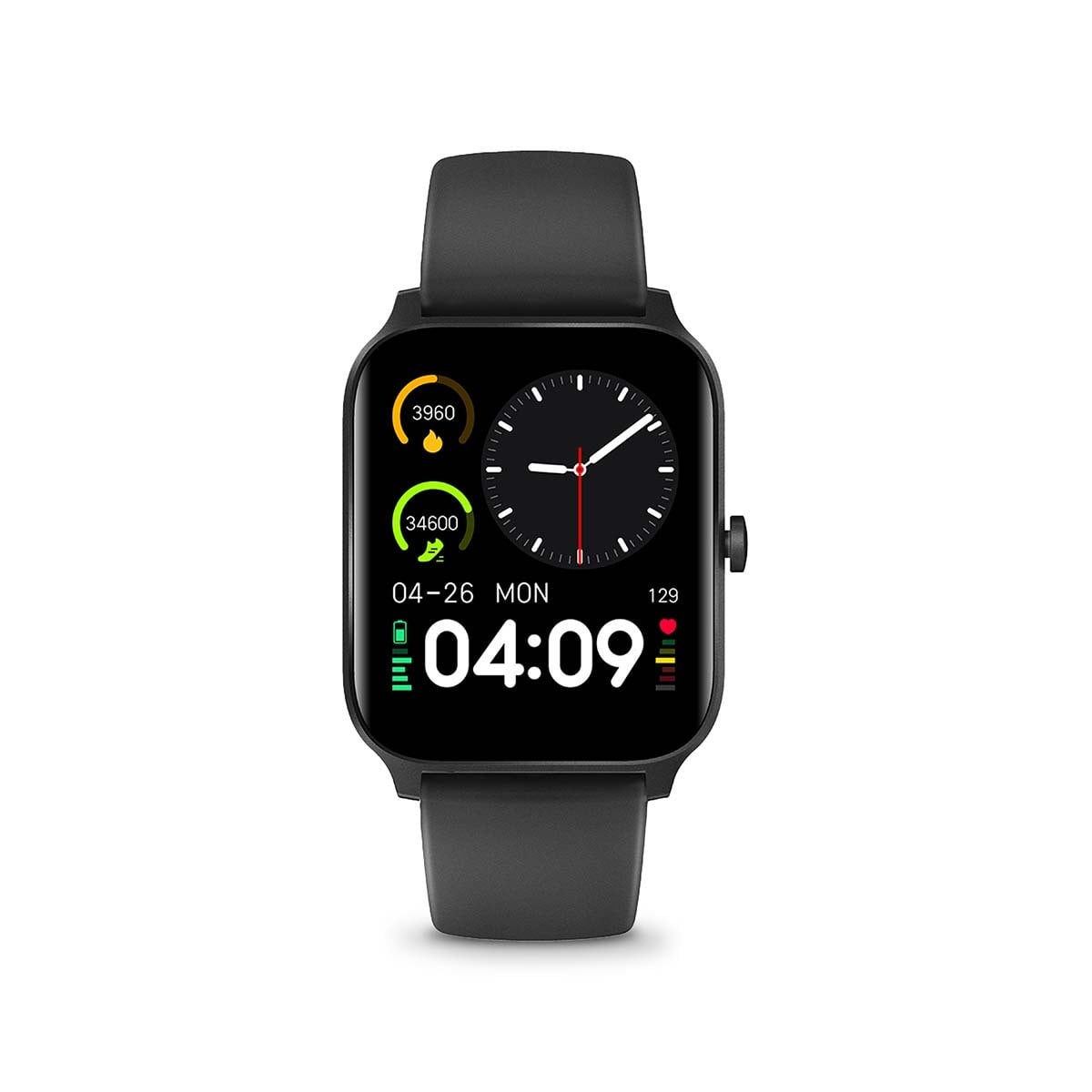 Nedis BTSW30BK Smartwatch met 4,29 cm (1,69 inch) LCD-scherm en touchscreen, zwart