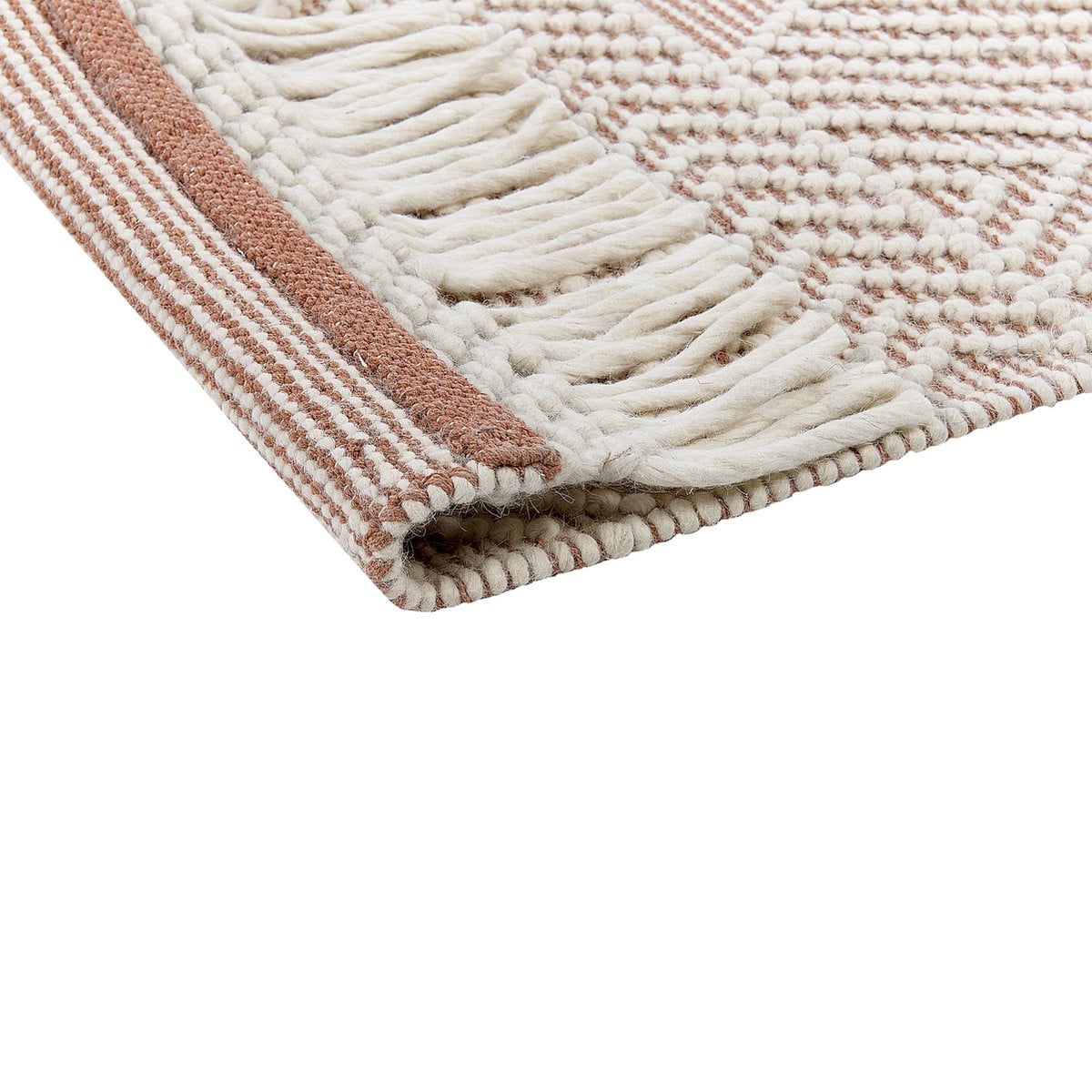 Beliani Modern Vloerkleed - Geometrisch Boho Design - Wol en Katoen - Rechthoekig