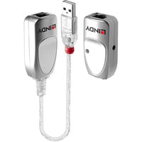 USB 1.1 Cat.6 Extender, USB-Extender silber, 50m