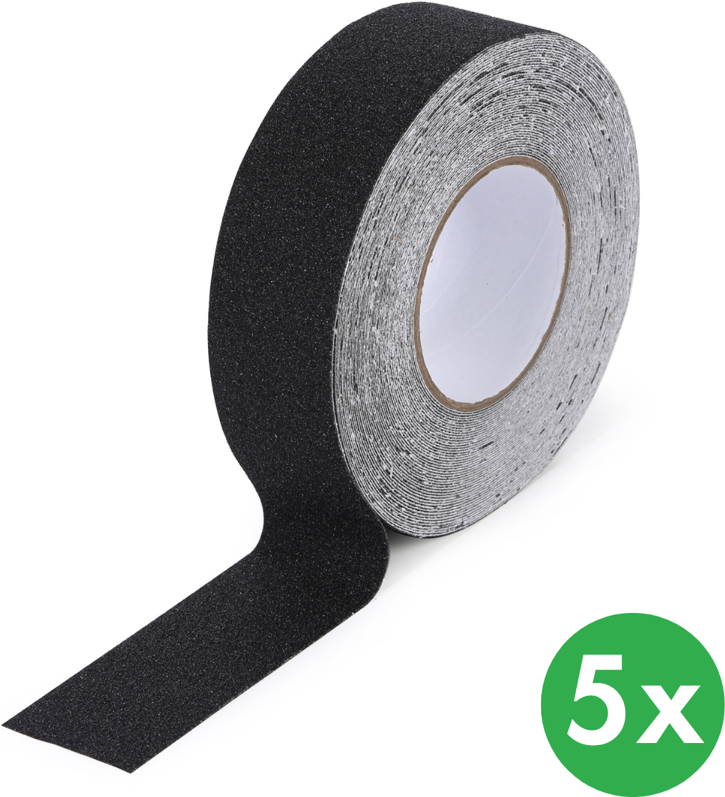 B2B Partner Antirutschband, Feinkorn, 50 mm x 18,3 m, 5 Stk, schwarz