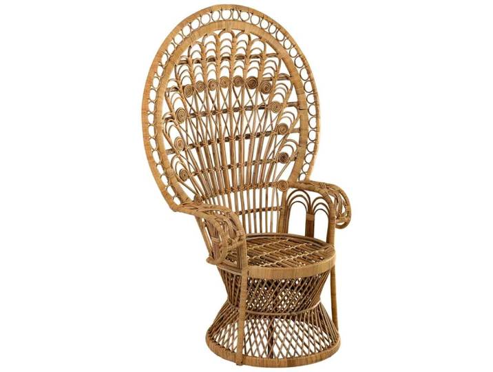 Fauteuil en rotin et bambou marron 75x50x144h