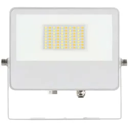 Sky 40W LED-Außenstrahler mit CCT-Schalttechnologie (3000K/4000K/5000K), 115° Abstrahlwinkel, weißes Aluminiumgehäuse - Beneito & Faure