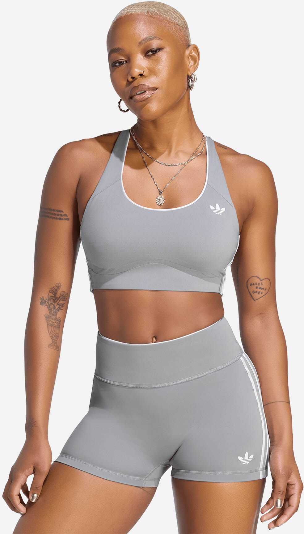 Adidas Originals Sport W - Bra Training - Donna - Grigio S