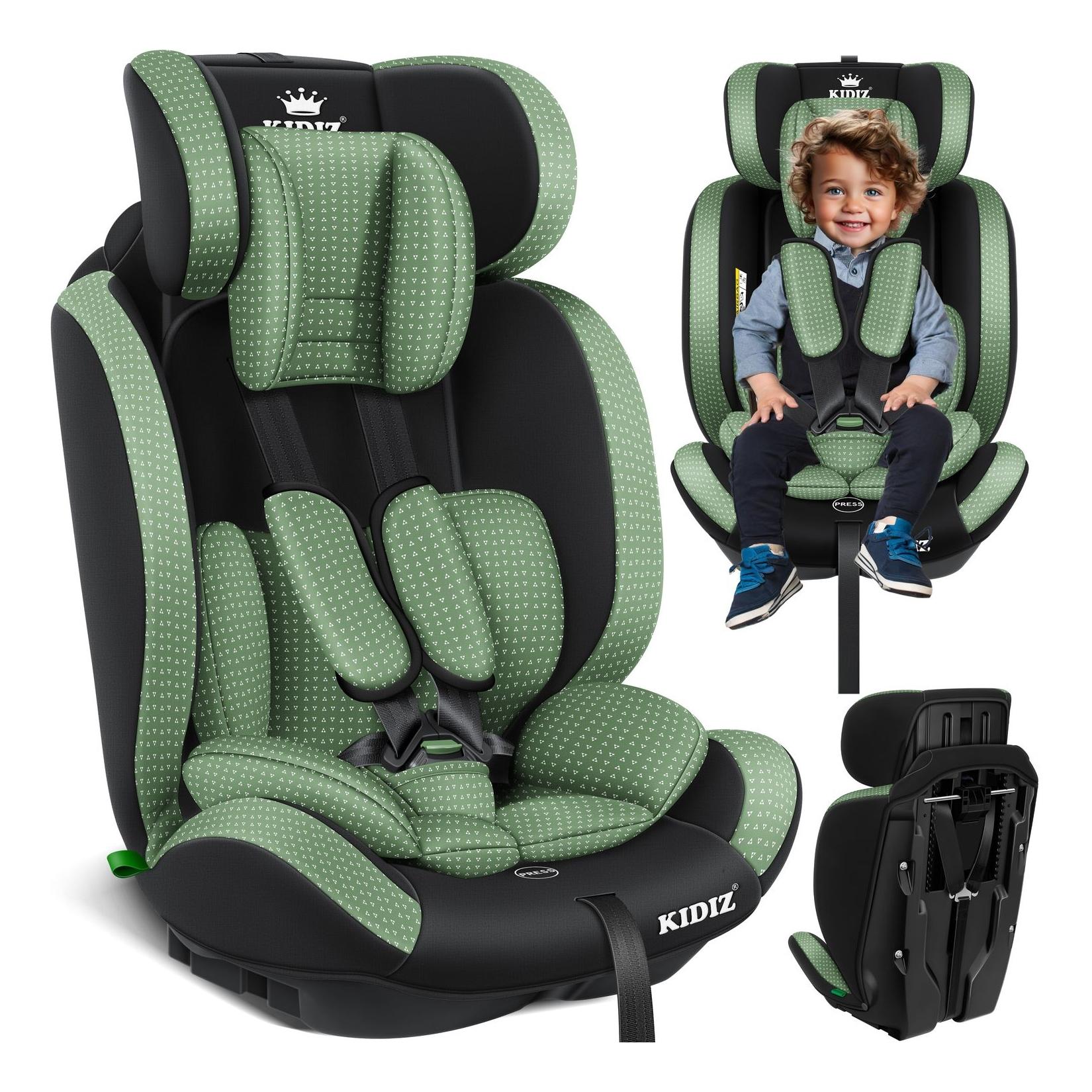 KIDIZ® Autokindersitz Kindersitz Kinderautositz Autositz Sitzschale 9 kg - 36 kg 1-12 Jahre Gruppe 1/2/3 universal zugelassen nach ECE R129/03 6 verschiedenen Farben
