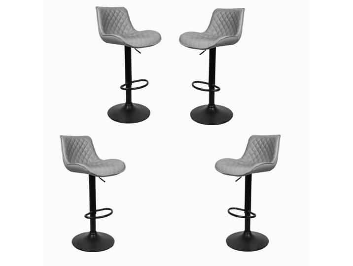 Tabourets de bar Shenglimeii - Lot de 4 - Gris clair - Cuir PU facile à nettoyer