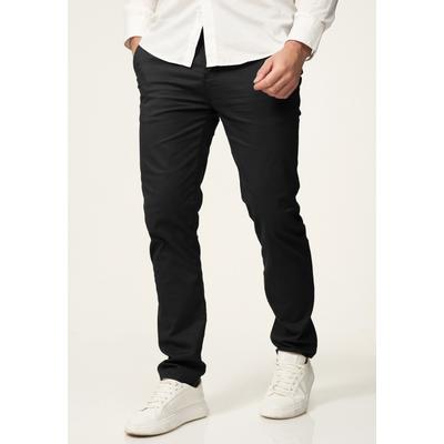 Chinohose DAILY COTTON "Daily Cotton Chinohose DCPROVO", Herren, Gr. 31, Länge 30, schwarz, Casual, slim fit, Hosen Chinohose, Herren Chino Hose Elastische Jeans Stoffhose Slim-Fit Casual Business