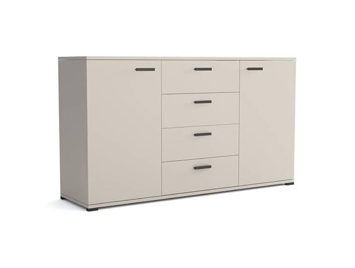 Brent - Kommode mit 4 Schubladen und 2 Turen 150 cm Breit Brixton, Sideboard für Wohnzimmer oder Schlafzimmer, Komodenschrank, Kommode Beige