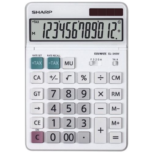 SHARP EL-340W Tischrechner weiß