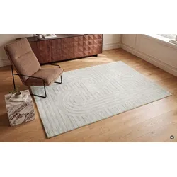 Handweb-Teppich  Missouri , beige , Viskose,Wolle , Maße (cm): B: 70