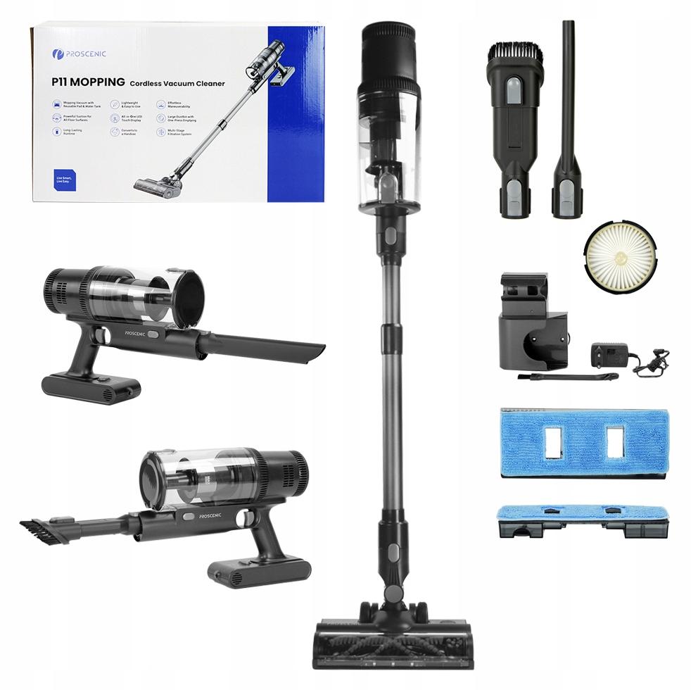 Vertikaler Staubsauger 2W1 Proscenic P11 400 W 35000 Pa LED Kabellos Wischend