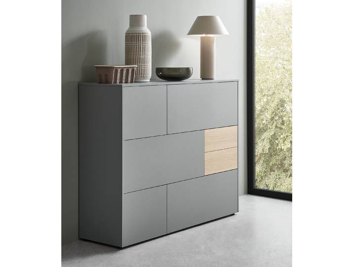 Buffet haut 139 x 109 x 41cm Gris/Gris