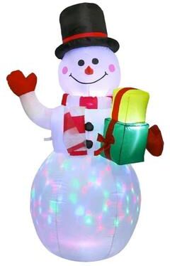 Inspired Finds 59.06in Inflatable Snowman Christmas Decoration With LED Lights Outdoor Holiday Display us Plug