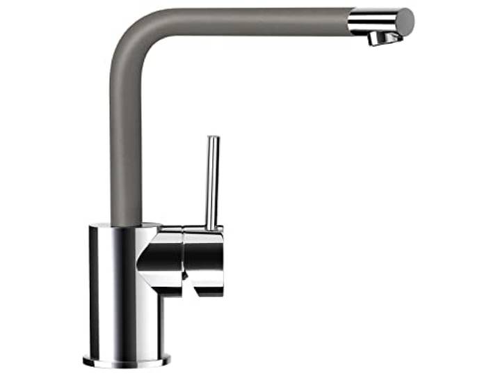 Schock 523000SIL Küchenarmatur Nimbus Silverstone – Hochdruck Armatur CRISTADUR mit Festauslauf und Standard Norm-Anschlüssen