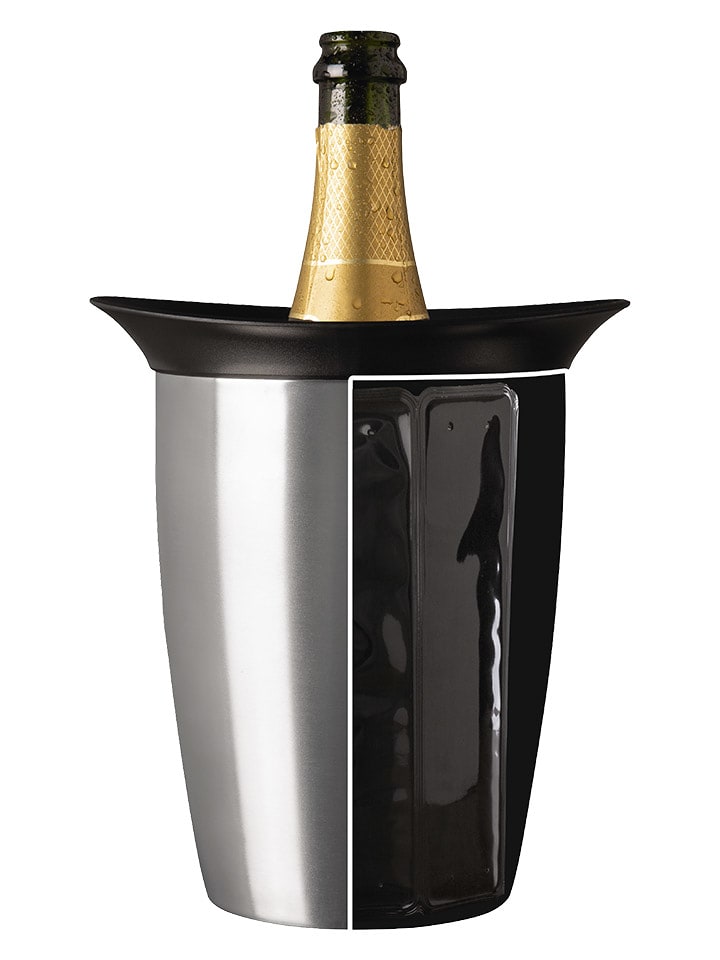 Vacu Vin Champagnerkühler ''Elegant'' in Silber - (H)21,5 x Ø 19 cm - onesize