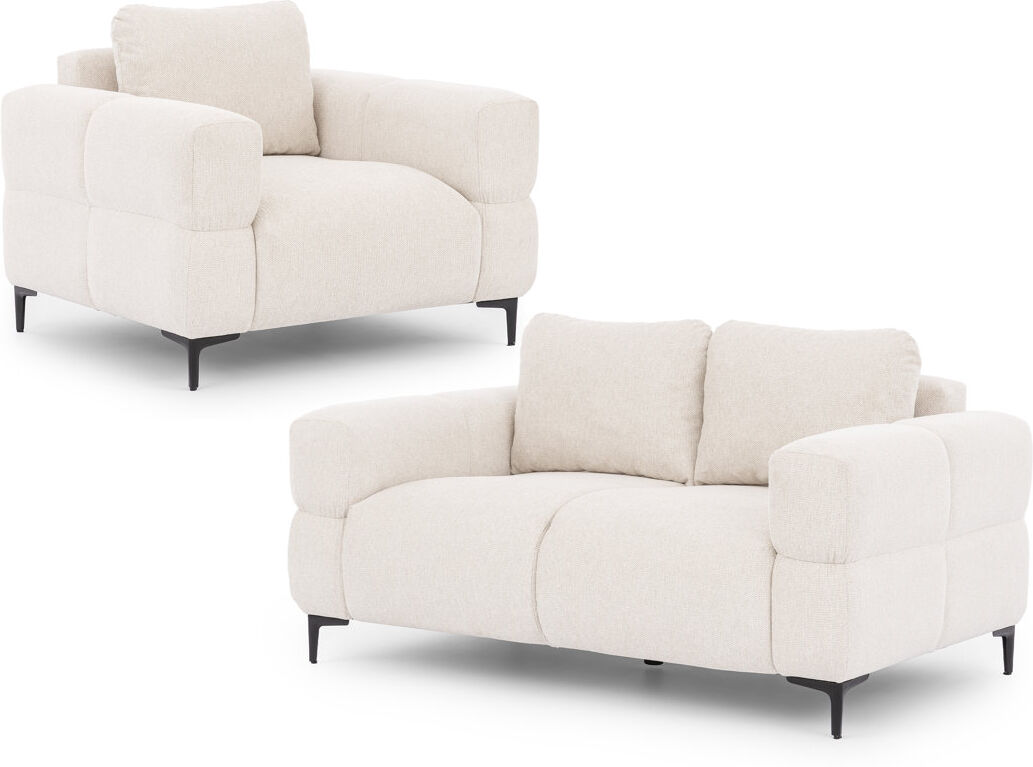 S-Style Furniture Cardea 2 Piece Standard Living Room Set Cream 2
