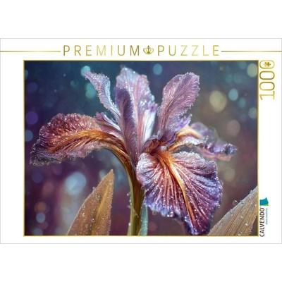 CALVENDO Puzzle Cyber-Iris im Lichtwald | 1000 Teile Lege-Größe 64x48cm Foto-Puzzle für glückliche Stunden