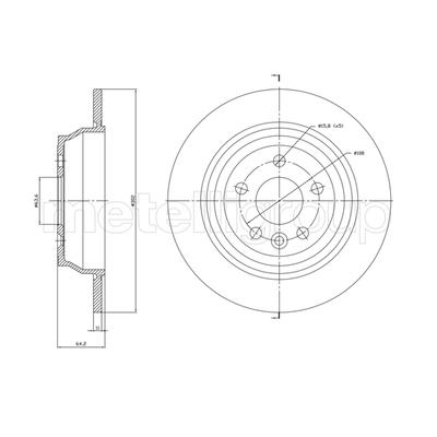 METELLI Bremsscheibe 231779c voll 302mm 11mm für LAND ROVER