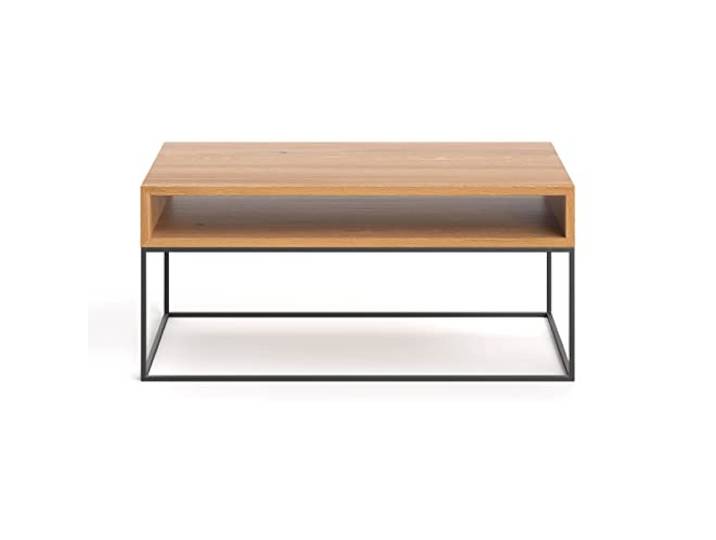 Danzz Industrieller Loom-Couchtisch, Couchtisch mit Stauraum, Holzmöbel für Küche und Wohnzimmer im industriellen Stil 140x60 cm,