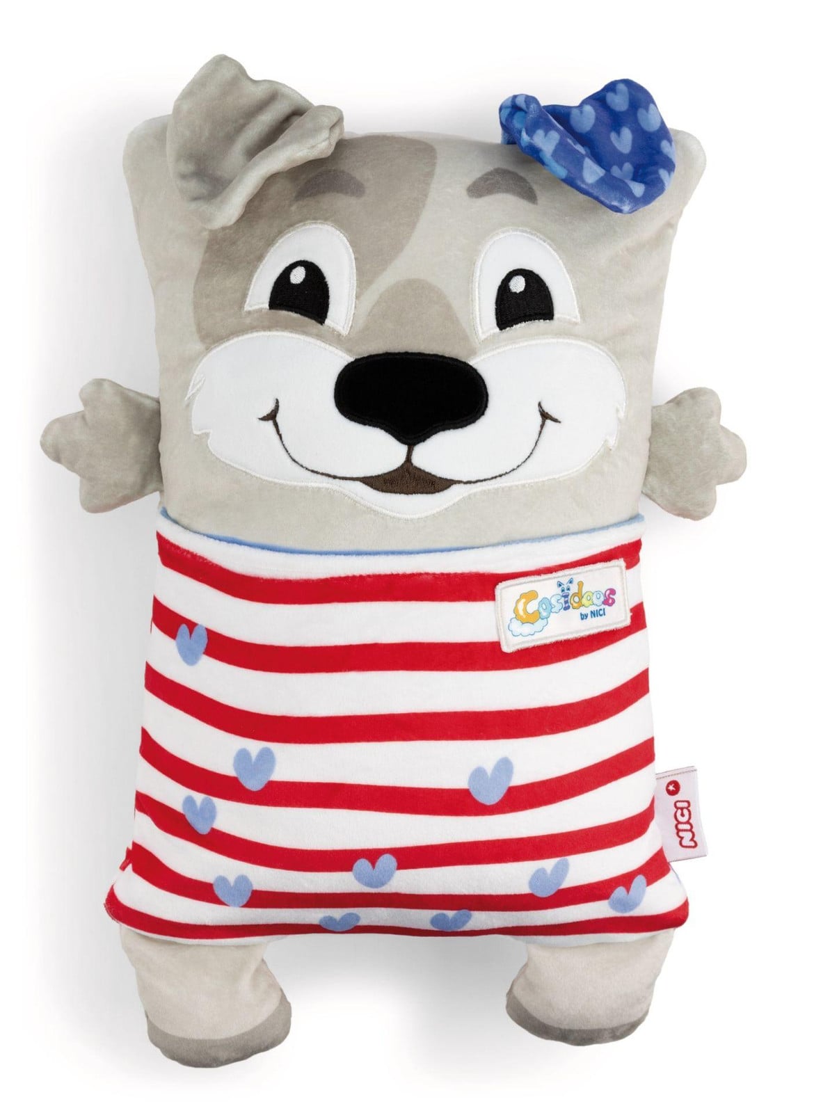 Nici omkeerbare knuffelhond 30 x 20 cm
