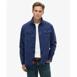 Superdry für Herren. M4011068A Merchant Military Überhemd marineblau (L), Lässig, Langarm, Lyocell