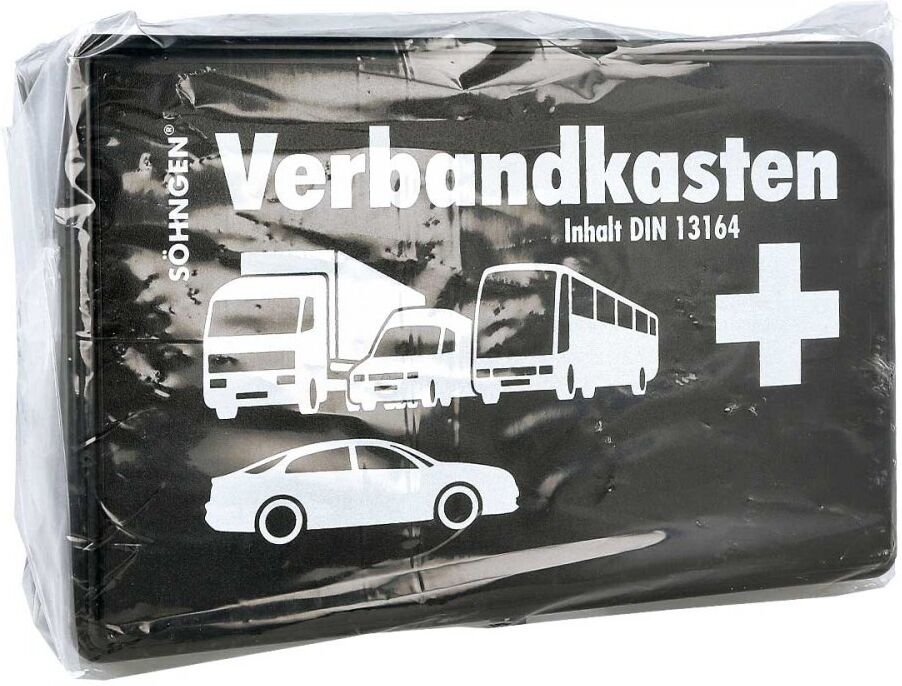 Kfz-verbandkasten Ku schwarz mit Füll.Stand.DIN13164 1stk