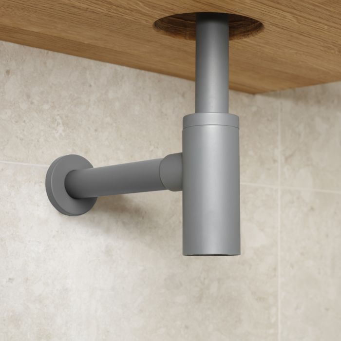 Herzbach Deep Grey Design-Geruchsverschluss 23.485800.1.06 1 1/4", grau matt