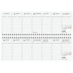 Glocken Querkalender 2027 rot