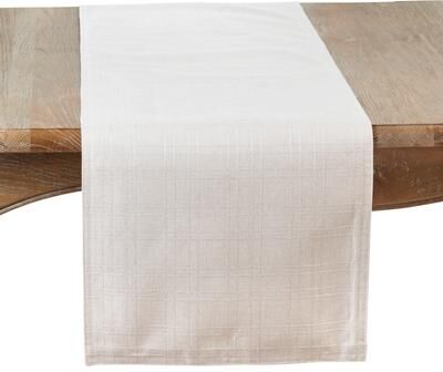 Saro Lifestyle Refined Stitched Plaid Table Runner