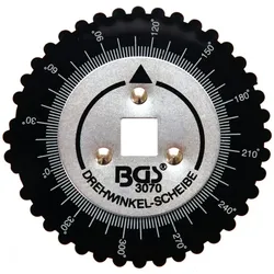 BGS 3070 Drehwinkelscheibe Messcheibe für Drehwinkel 0 - 360 Antrieb 125mm (1/2")