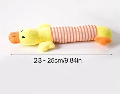 Uplifted Finds Simulated Animal No Stuffing Dog Toy Durable Plush Squeaky Pet Chew yellow