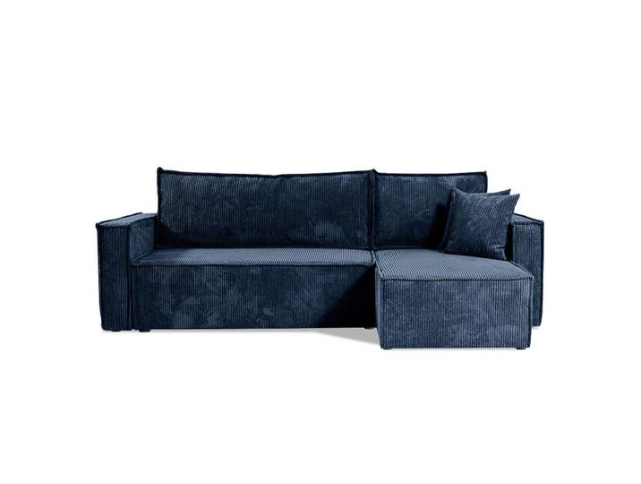 Petits-meubles Ecksofa Ezekiel 3 Sitzplätze Blau, Holz, 236x145 cm, Wohnzimmer, Sofas & Couches, Wohnlandschaften, Ecksofas