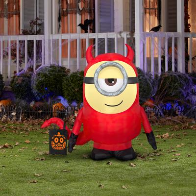 Gemmy Airblown Inflatable Minion Stuart in Devil Costume