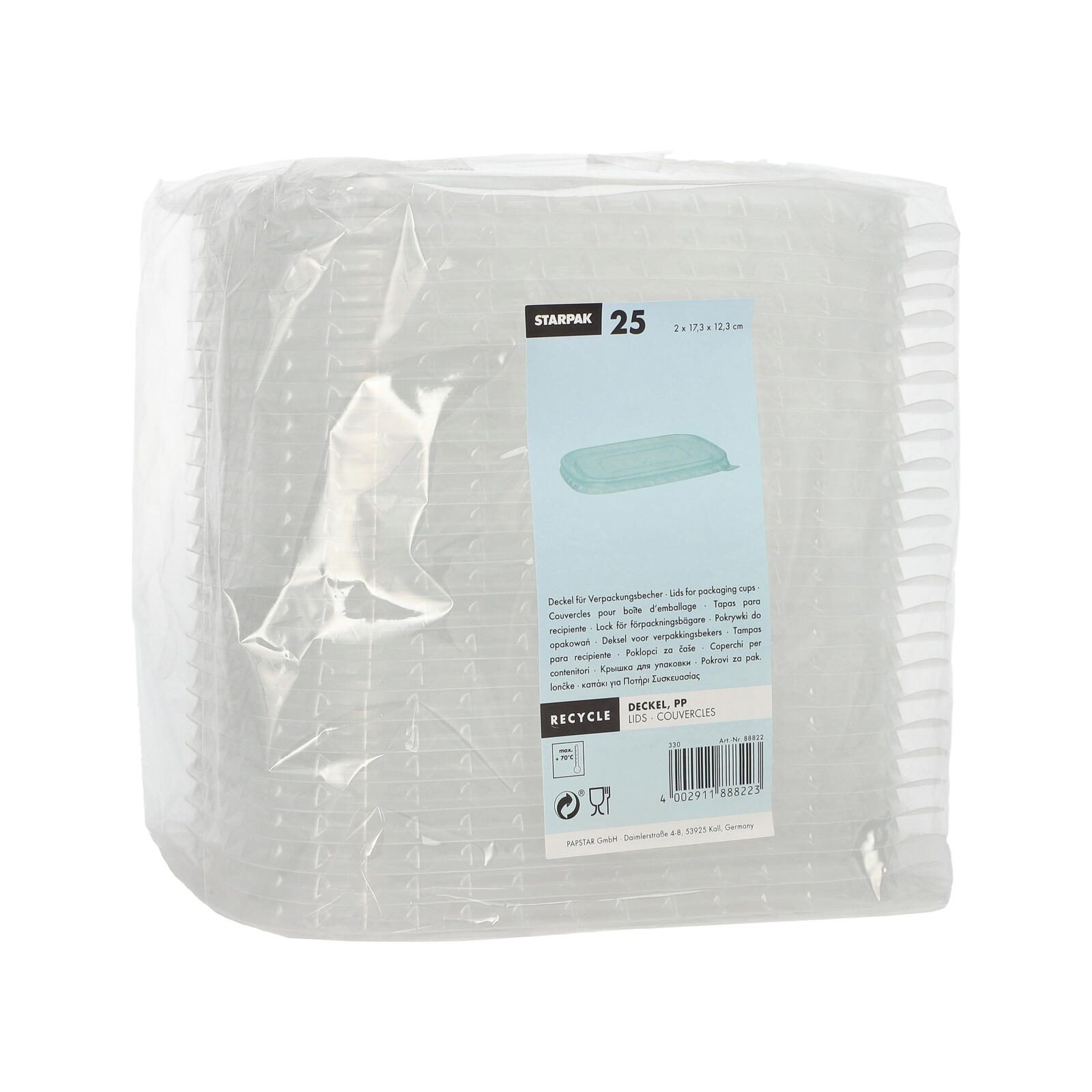 STARPAK Deckel für Feinkostbecher transparent 88822