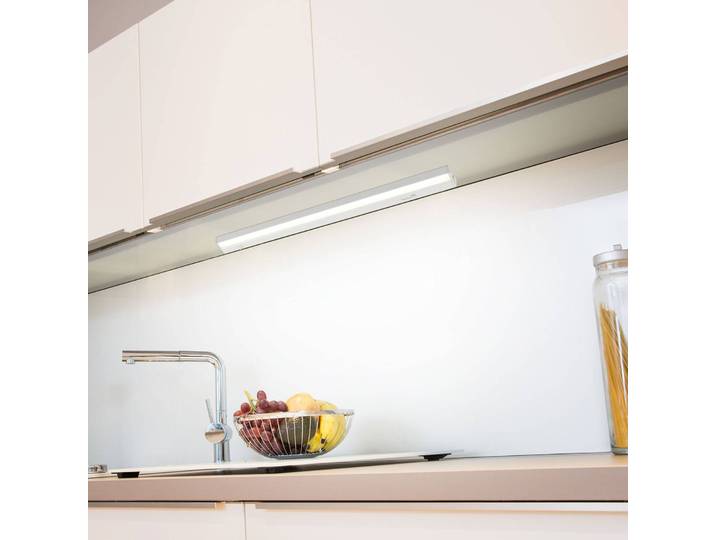 Müller-Licht LED-Möbelleuchte Conero DIM Eurostecker 40cm grau DIM, dimmbar, alu / grau / zink, für Küche, Aluminium