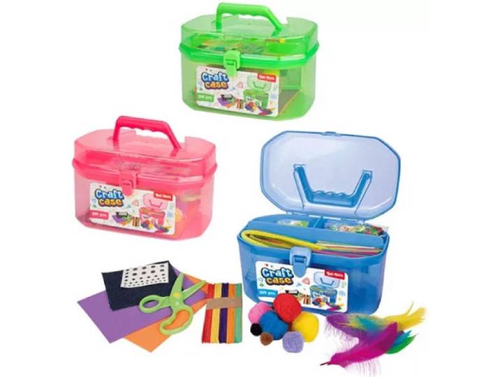 Toi-Toys Knutselset - 200 onderdelen - Bewaarkoffer Groen