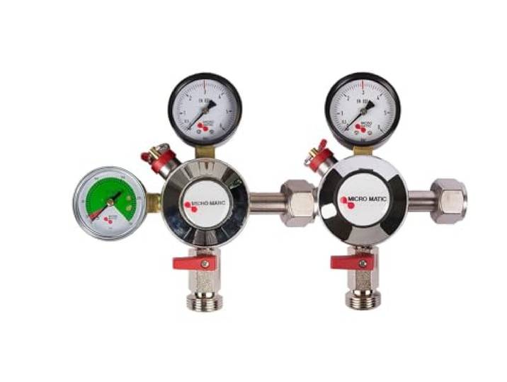Micromatic Druckminderer Co² 3bar für 2 Verschiedene Drücke Premium Plus
