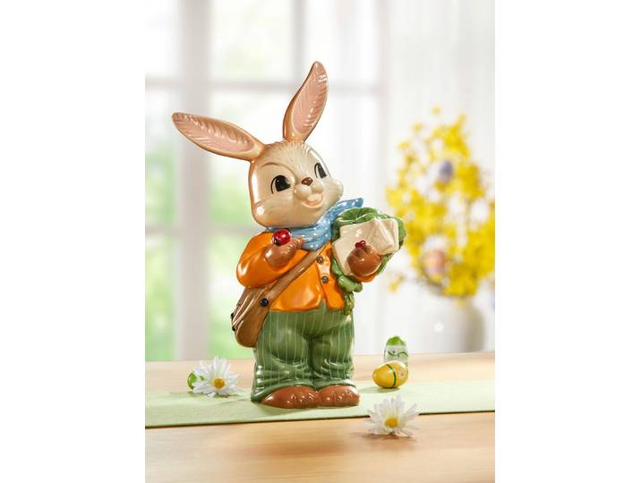 Hase aus hochwertigem Feinsteingut, Bunt