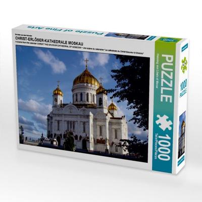 CALVENDO Puzzle Ein Motiv aus dem Kalender CHRIST-ERLÖSER-KATHEDRALE MOSKAU | 1000 Teile Lege-Größe 64x48cm Foto-Puzzle für glückliche Stunden