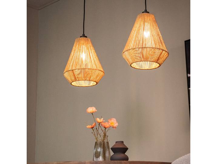 LABEL51 Hanglamp Ibiza - Naturel - Jute - 2-Lichts
