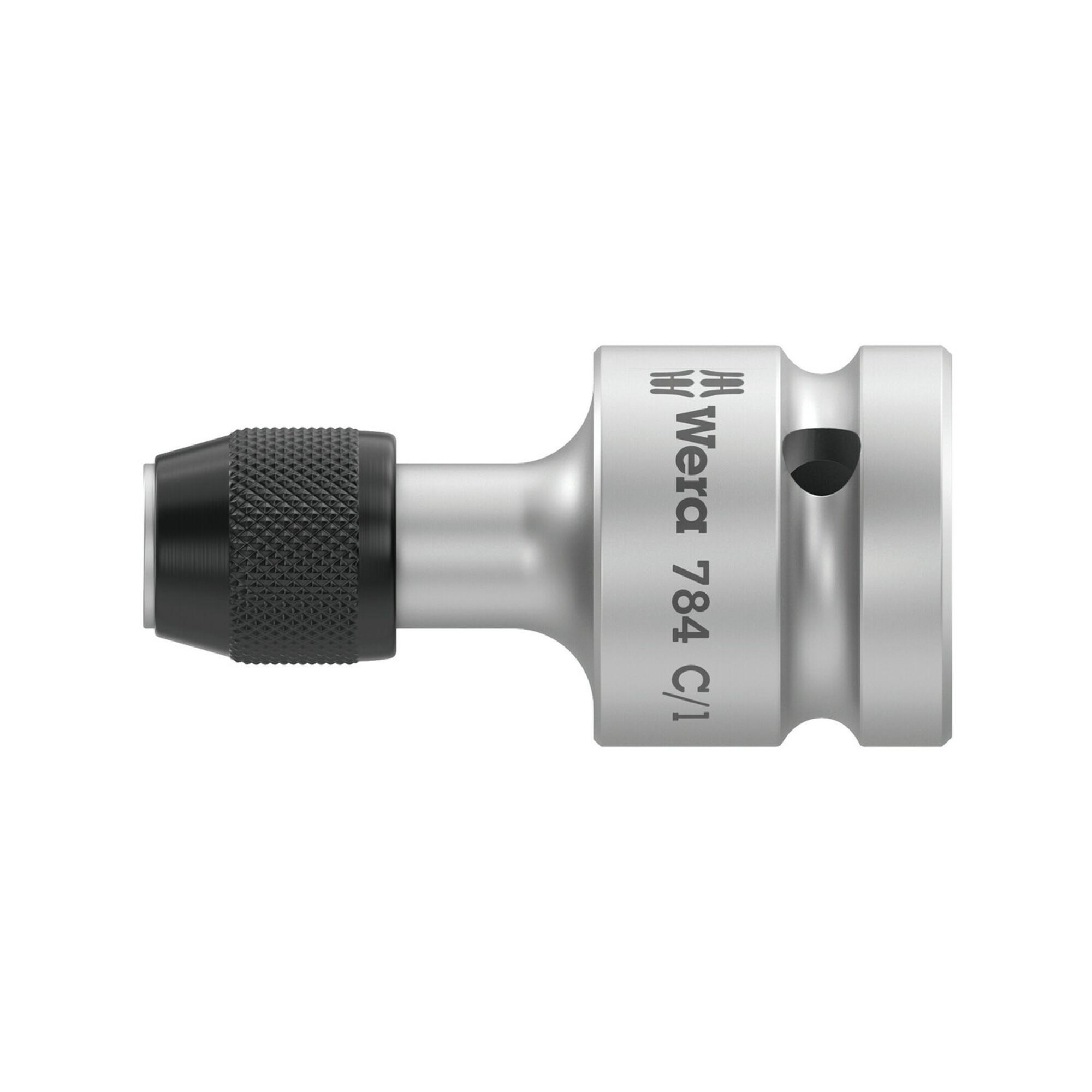 Wera 784 C 1/2-Verbindungsteile aus Chrom-Vanadium-Stahl mit Wera-Schnellwechselfutter und 1/4 Aufnahme für Steckschlüsseleinsätze, 5042760001 (05042760001)