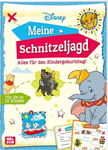 Disney Klassiker: Meine Schnitzeljagd: Alles für den Kindergeburtstag! Einladungen, Rätsel und Urkunden für bis zu 12 Kinder (ab 3 Jahren) - Preis vom 09.10.2026 07:28:09 h
