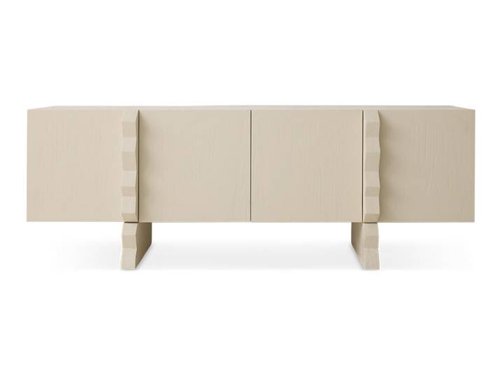 HKliving Dressoir Forma Sungkai hout, 160cm - Off White