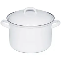 Riess Fleischtopf mit Deckel Ø20cm Emaille Classic weiss