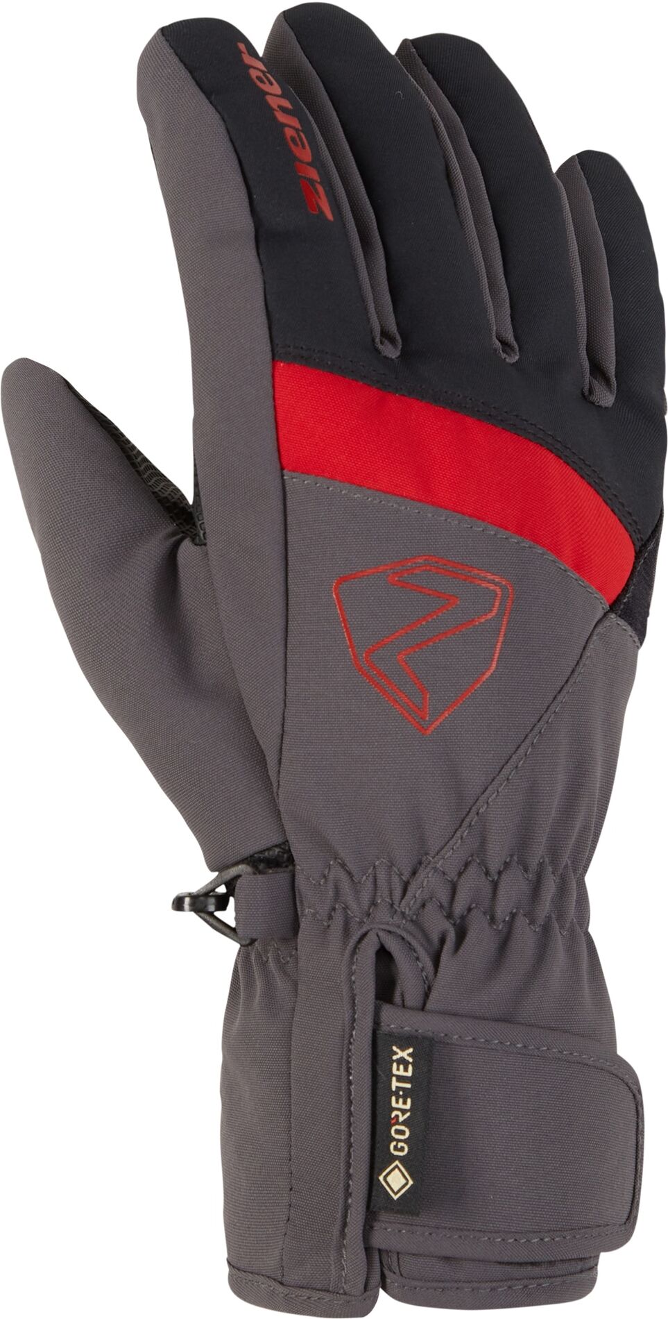 Skihandschuhe ZIENER "LEIF GTX", Kinder, Gr. 4, grau (magnet), Kunstfaser, Handschuhe Skihandschuhe magnet 4