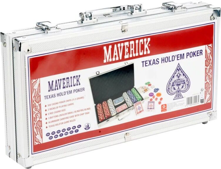Mallette Poker Maverick 300 jetons 11,5gr + 2 x 54 cartes - Cartamundi