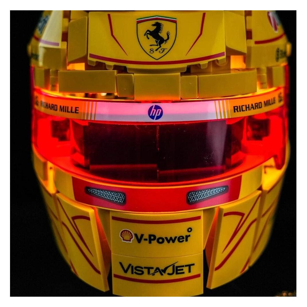 BrickBling LED Beleuchtungs-Set für LEGO 43022 Scuderia Ferrari HP Lewis Hamilton Helm mit Lichtsteuerung (GC1434)