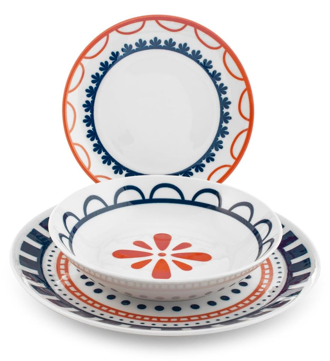 Dripio Servies Zephyra, 18-delig porseleinen dinerstel